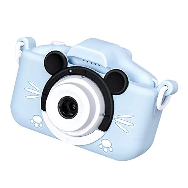 Jumpdealz Macchina Fotografica di Stampa Istantanea per I Bambini, 1080P 20MP 2.0 Pollici Dual Lens Mini Bambini Fotocamera Digitale Ricaricabile HD Camcorder,Blu